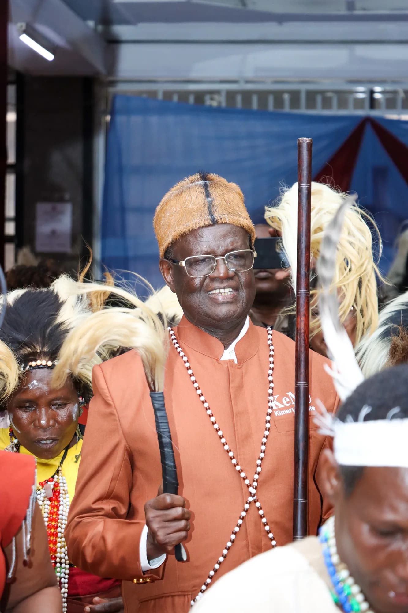 A Kimeru Institute elder in traditional regalia