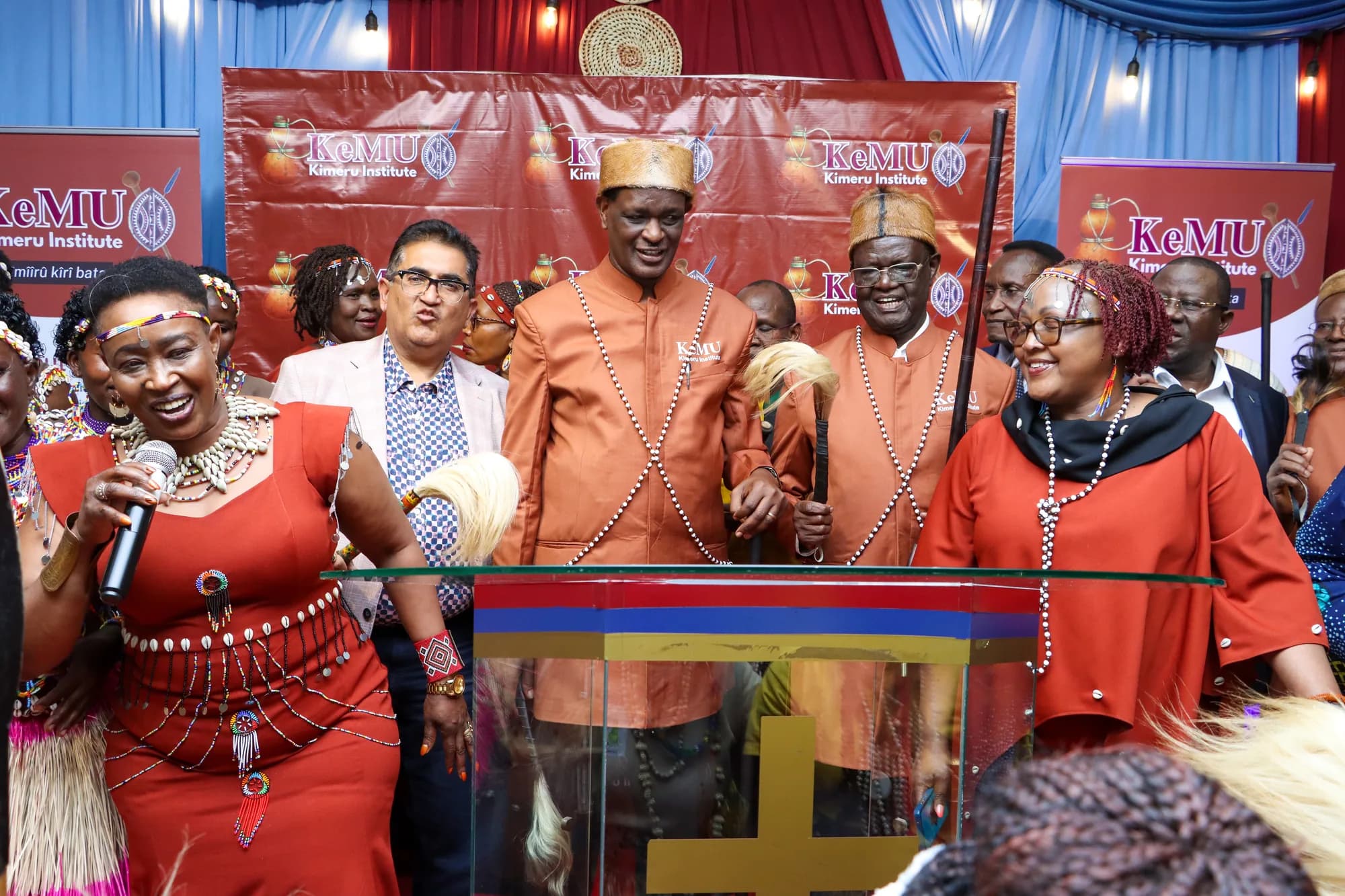 Kimeru Institute community members celebrating language and heritage
